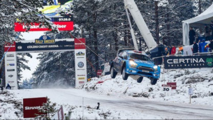 foto: Así fue el salto récord en el Rally de Suecia 2016: un vuelo de 45 metros