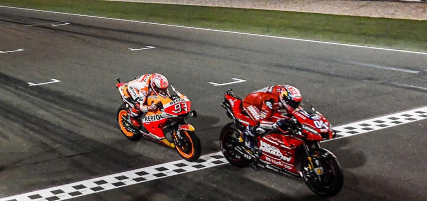 Gran Premio de Catar de MotoGP 2019: ‘Dovi’ vuelve a ganar a Márquez sobre la línea de meta