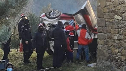 foto: Brutal accidente (sin heridos) de Seb Ogier en unos test en Francia